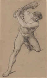 Ercole che solleva la clava: Studio per "Ercole e Caco"
