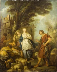 Giacobbe incontra Rachele al pozzo, ca 1720