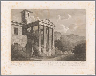 Veduta del Tempio di Ercole a Cori vicino a Velletri (Vedute di Roma)