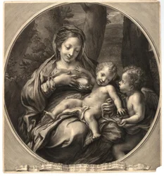 François Spierre - Madonna del Latte (Vergine e bambino con angelo), dopo Correggio, W,8.14