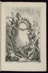 Cartiglio con Trofeo Araldico, Livre de Cartouches à divers usages