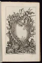 Cartouche con il bastone di Mercurio, Livre de Cartouches Irréguliers