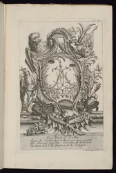 Cartiglio con due leoni e un cifrario, Livre de Cartouches à divers usages (Libro di cartigli per diversi usi)