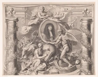 Ritratto allegorico di Luigi XIV (parte superiore)