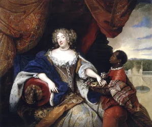 Ritratto di Elisabetta Carlotta del Palatino con il suo schiavo