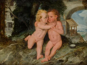 Bambino Gesù con Giovanni bambino