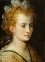 Testa di una giovane donna