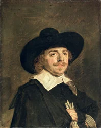 Un Piccolo Ritratto di un Uomo con Guanti, c.1642