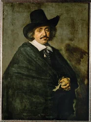 Ritratto di uomo con cappello (olio su tela)