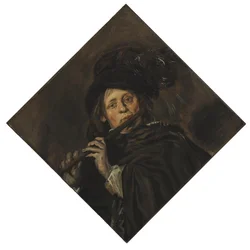Giovane uomo che suona il flauto