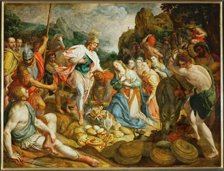 David e Abigail (dipinto su legno di quercia)