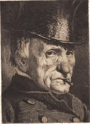 Uomo con cappello e sigaro