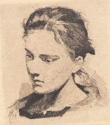 Giovane ragazza, mezzo profilo