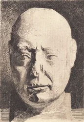Testa egizia, da un calco in gesso