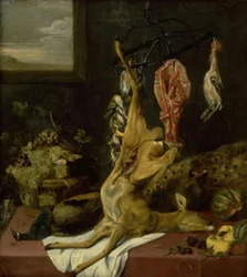 Dispensa con rastrelliera circolare per carne