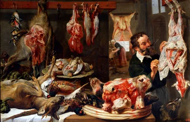 Una macelleria, 1630