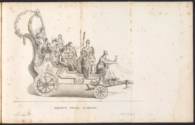 Primo carro trionfale nel corteo per San Rombaldo, 1825