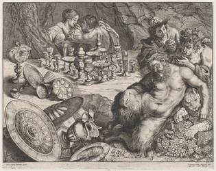 Bacco e Sileno ubriaco, 1640-60