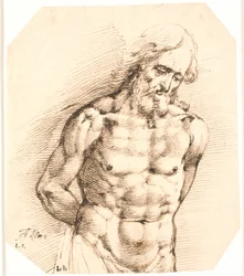 Mezza figura di un Cristo