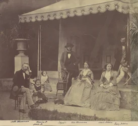[Ritratto di gruppo delle famiglie Antoine e Höusermann], 1850-60