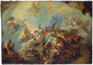I quattro elementi, studio preparatorio per un soffitto dipinto (allegoria del tempo?)