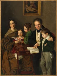 Il compositore Johann Baptist Gänsbacher e la sua famiglia, c.1838