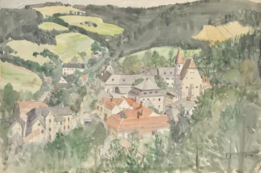 Paesaggio di villaggio