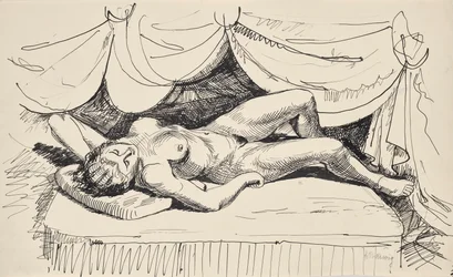 Nudo di donna sdraiata