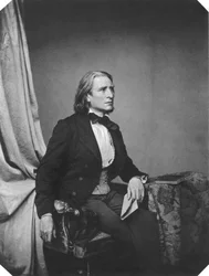 Franz Liszt, compositore e pianista ungherese, c1860