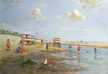 Scena di spiaggia