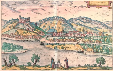 Bratislava = Presburgo, Slovacchia (incisione)