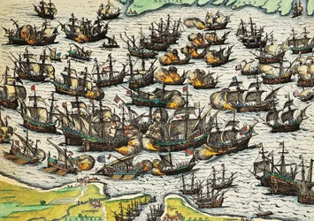 Armada invincibile, incisione di Franz Hogenberg