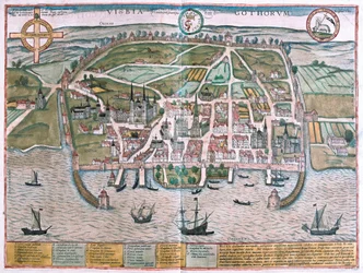 Visby, Isola di Gotland, Svezia (incisione)