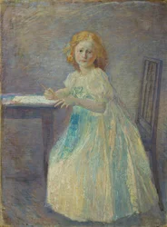Ragazza in abito bianco