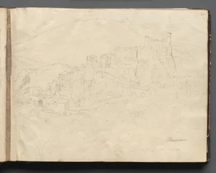 Album con vedute di Roma e dintorni, studi di paesaggio, pagina 02a: Olevano