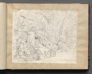 Album con vedute di Roma e dintorni, studi di paesaggio, pagina 03a: In villa Walkonsky