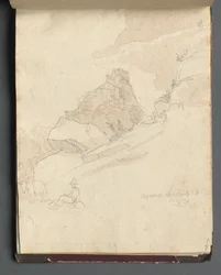 Album con vedute di Roma e dintorni, studi di paesaggio, pagina 33a: Cervera