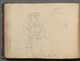Album con Vedute di Roma e Dintorni, Studi di Paesaggio, pagina 38b: Studio di Figura