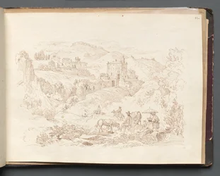 Album con Vedute di Roma e Dintorni, Studi di Paesaggio, pagina 43a: Paesaggio Romano