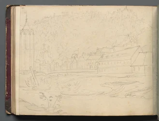 Album con vedute di Roma e dintorni, studi di paesaggio, pagina 48b: Paesaggio romano