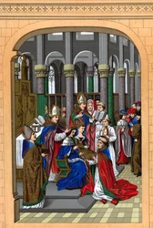 Incoronazione di Carlo V, re di Francia, XIV secolo, 1870.