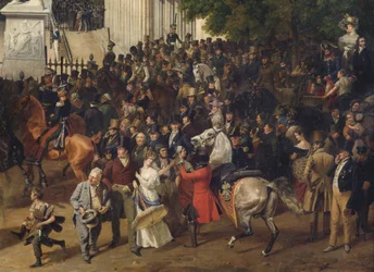 Tedesco: Sfilata sulla Opernplatz di Berlino nel 1822 (particolare) Sfilata sulla Opernplatz di Berlino nel 1822 (particolare)