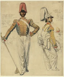 Tamburmaggiore Vasily Kossarev, tamburino del reggimento Kuzma Krassilnikov