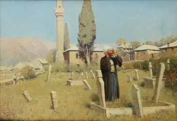 Franz Leo Ruben, In preghiera sul cimitero prima della moschea