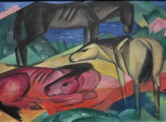 1913 Franz Marc Tre cavalli II