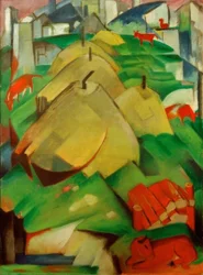 Scena alpina (Covoni di fieno)