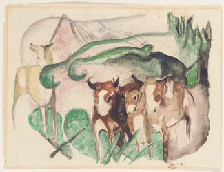 Animali in un paesaggio