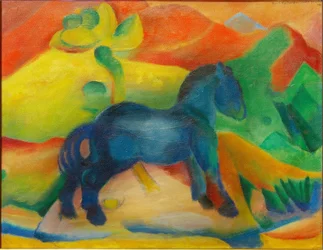 Cavallino blu, quadro per bambini