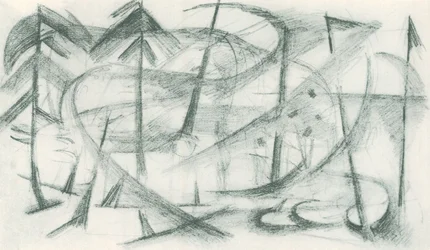 Franz Marc - Schizzo dal campo - Foglio 35