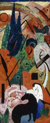 Paesaggio con animali e arcobaleno, 1911